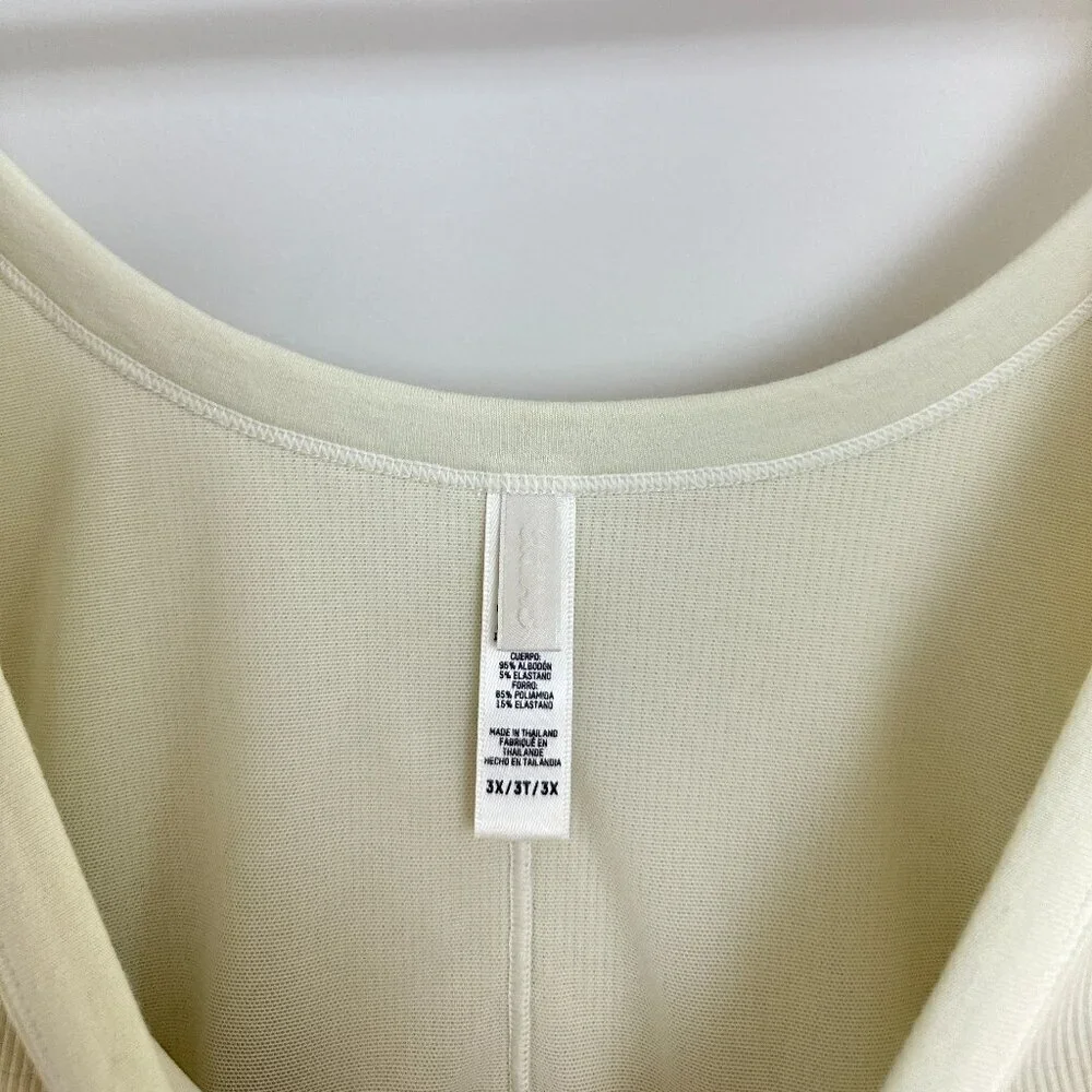 SKIMS Rib Stretch Cotton Romper in Bone Size 3X